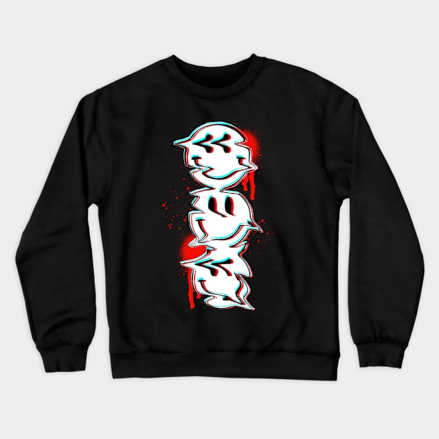 Glitch face Crewneck Sweatshirt by BSKR